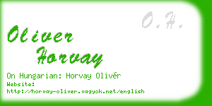 oliver horvay business card